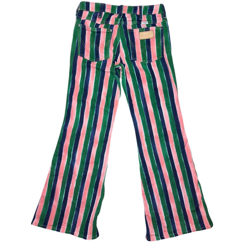 ANTHROPOLOGIE Wrangler Mulitcolor Stripe Wide Leg Pants Size: 26 - Picture 2 of 6